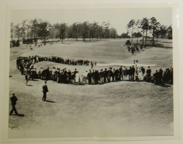 1937 Wire Photo - Bobby Jones and Horton Smith - 9th Green at Augusta