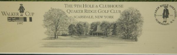 Linda Hartough Artist Proof #16/30 Framed Painting 9th Hole and Clubhouse - Quaker Ridge - 1997 Walker Cup