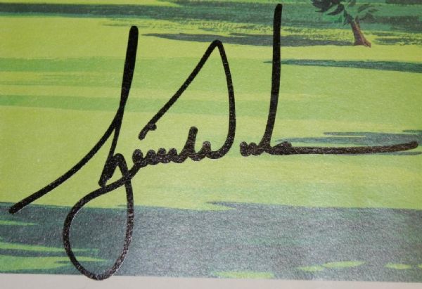 Tiger Woods Signed 2000 U.S. Open Print UDA COA Rare Print