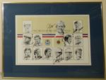 1987 Ryder Cup Official Poster Signed by Team and Captain Jack Nicklaus- Framed JSA COA