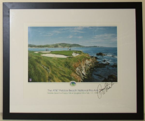 1999 Pebble Beach AT&T Poster Signed by Payne Stewart