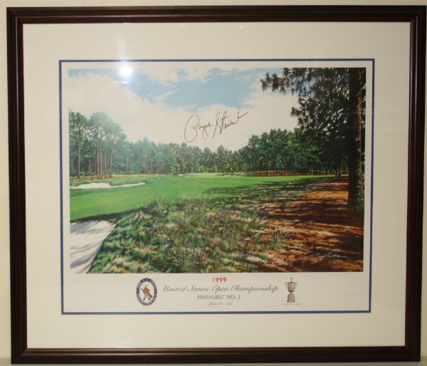 1999 US Open Pinehurst #2 Print Signed by Payne Stewart