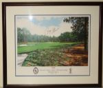 1999 US Open Pinehurst #2 Print Signed by Payne Stewart