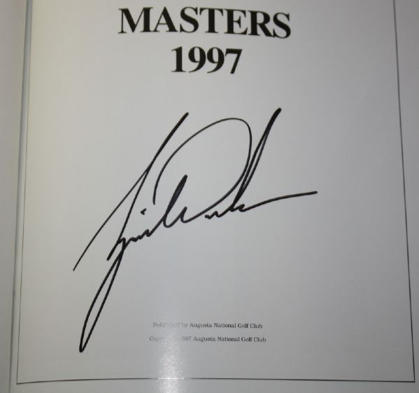 Tiger Woods Signed 1997 Masters Annual