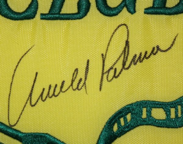 Arnold Palmer Signed Augusta National Golf Club (Members Only)Embroidered Flag