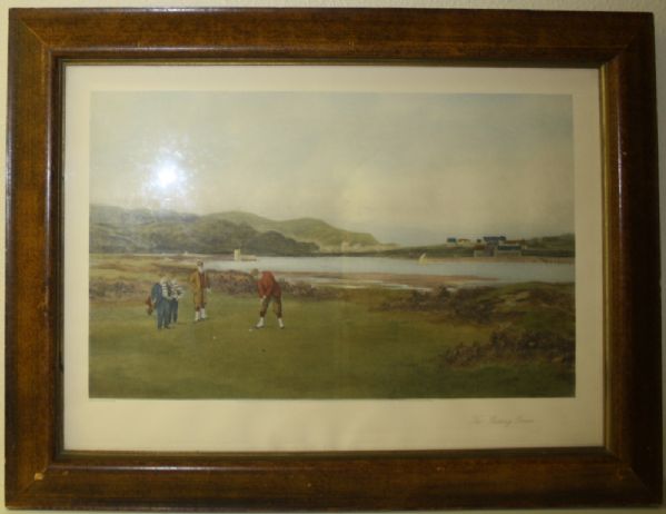 Douglas Adams 1893 Painting 'The Putting Green' - Framed