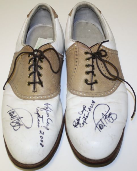 Paul Azinger Match Used and Inscribed "Ryder Cup Captain 2008" Golf Spikes