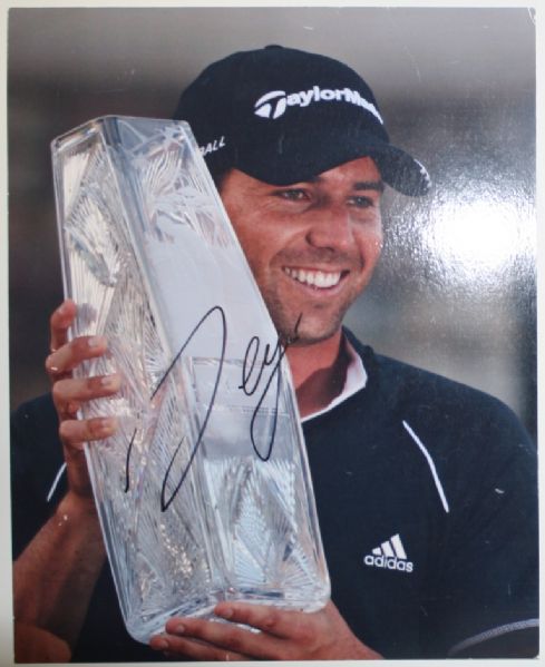 Sergio Garcia Signed 8x10 TPC Trophy Photo