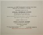 1939 Masters V.I.P. Party Invitation From Clifford Roberts
