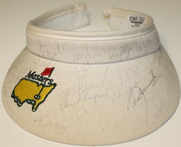 1988 Masters Visor Signed by Multiple Players including Stewart, Palmer, Seve, Player, Watson, and more