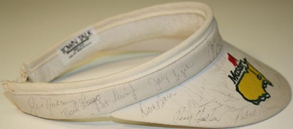 1988 Masters Visor Signed by Multiple Players including Stewart, Palmer, Seve, Player, Watson, and more