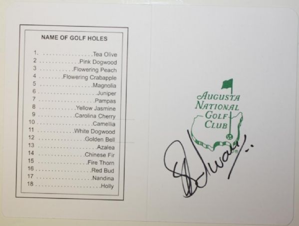 Charl Schwartzel Signed Augusta National Golf Club Scorecard