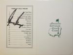 Gary Player Signed Augusta National Golf Club Scorecard