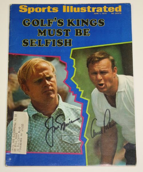 Jack Nicklaus and Arnold Palmer Dual Signed Sports Illustrated 6/1/70 JSA COA