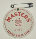 1964 Masters Badge-Arnold Palmers 4TH Masters Title