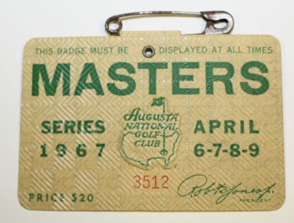 1967 Masters Badge