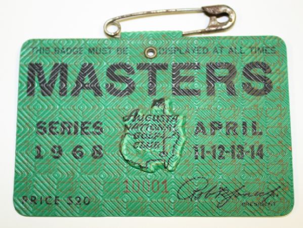 1968 Masters Badge