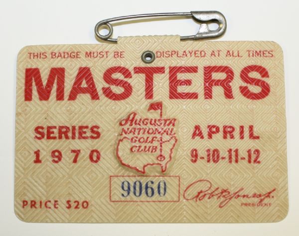 1970 Masters Badge