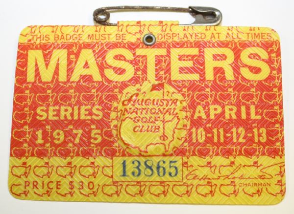 1975 Masters Badge