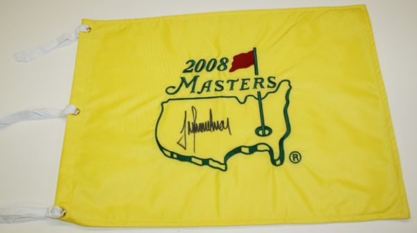 Trevor Immelman Autographed 2008 Masters flag JSA COA