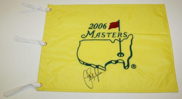 Sandy Lyle signed Masters Flag JSA COA