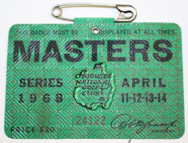 1968 Masters Badge