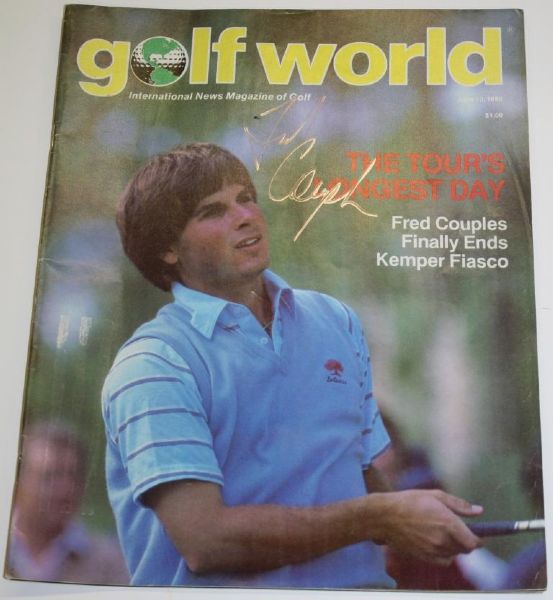 Fred Couples signed Golf World JSA COA!