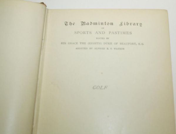 'Badminton Library' by Horace G. Hutchinson - 1911