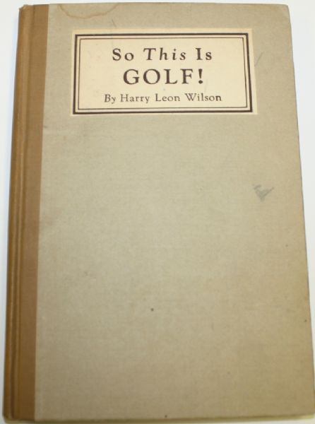 So This is Golf by Harry Wilson - 1923