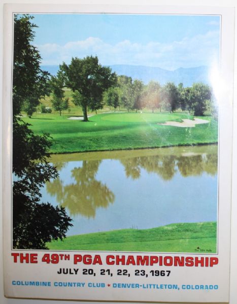 1967 PGA Championship Program with Scorecard to Match