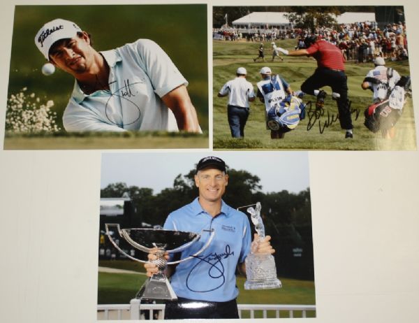 5 Autographed 8x10s of PGA Stars - Furyk, Weekley, Scott, Donald, A.Kim JSA COA