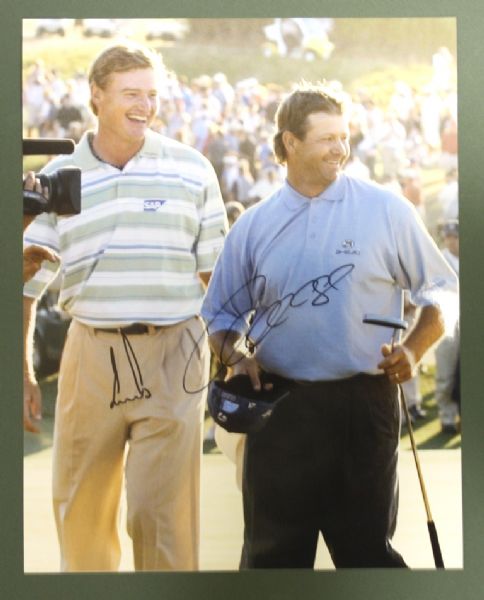 Ernie Els & Retief Goosen Autographed 11x14 JSA COA