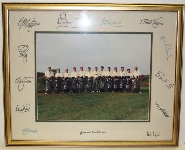 1991 European Ryder Cup Team 11x14 Includes Deluxe Framing From Frank Christian Collection