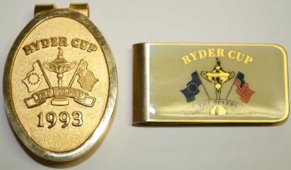 1993 Ryder Cup Money Clips - Set of 2 - The Belfry