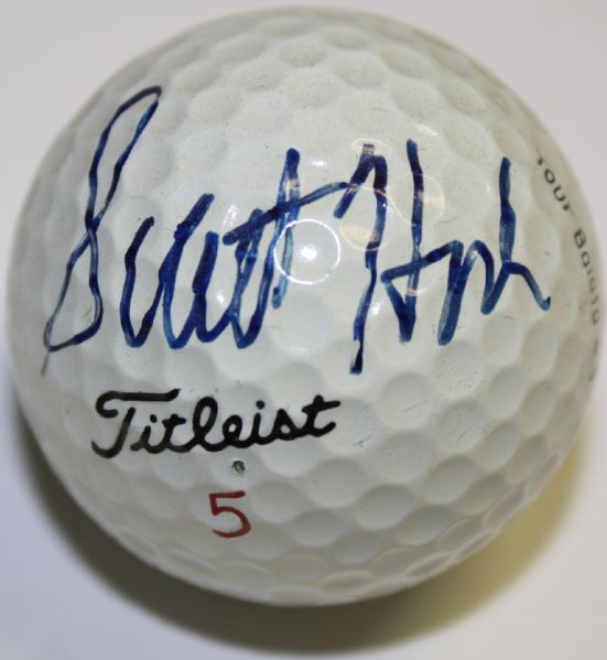 Scott Hoch Signed Tour Balata Titleist 5