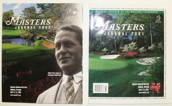 2001 & 2002 Masters Journals - Tiger Wins 2nd & 3rd Masters