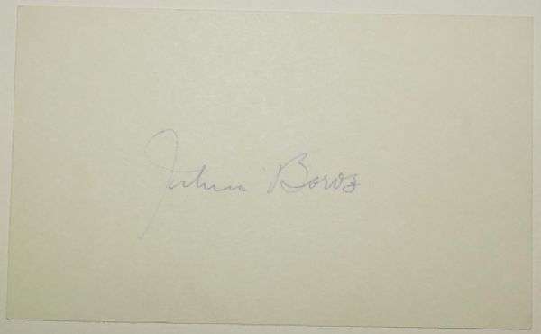 Julius Boros Signed 3x5 Index Card