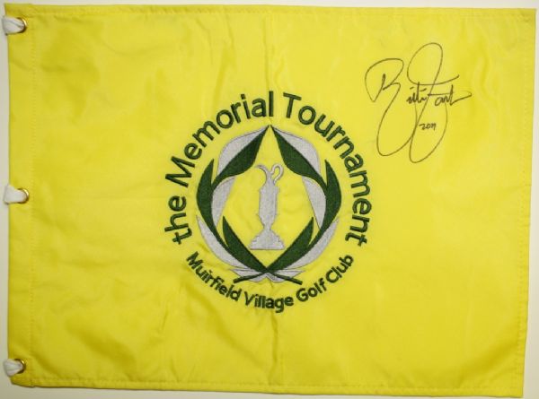 Rickie Fowler Signed Memorial Pin Flag