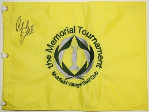 Phil Mickelson Signed Memorial Pin Flag