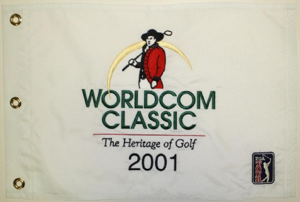 2001 PGA Tour Worldcom Heritage of Golf Classic Embroidered Flag - Jose Coceres Winner 