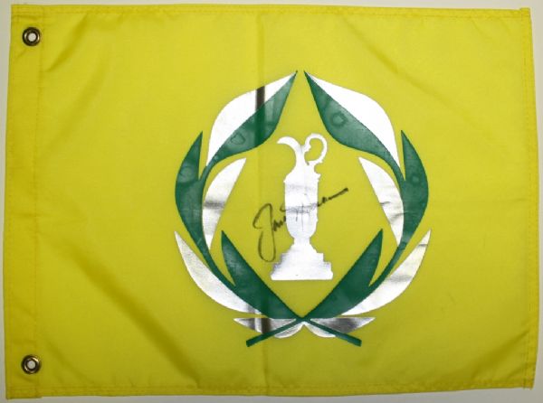 Jack Nicklaus Signed Early 90s Memorial Pin Flag