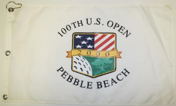 2000 Pebble Beach 100th US Open Screen Print Flag - Tigers Third Major