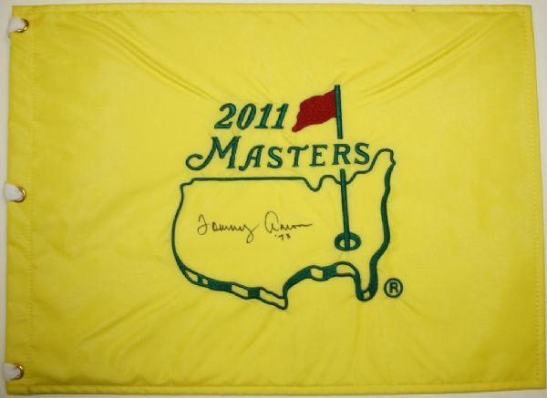 Tommy Aaron Signed 2011 Masters Pin Flag