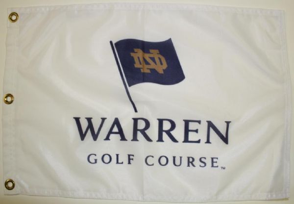 Lot of 3 Souvenir Golf Pin Flags: Notre Dame Warren Golf Course, Buick Invitational, and Pete Dye Classic