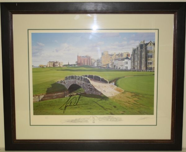 Graeme Baxter and Tiger Woods Signed British Open Print