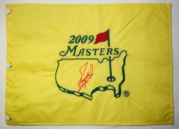 Fuzzy Zoeller Autographed Masters flag JSA COA