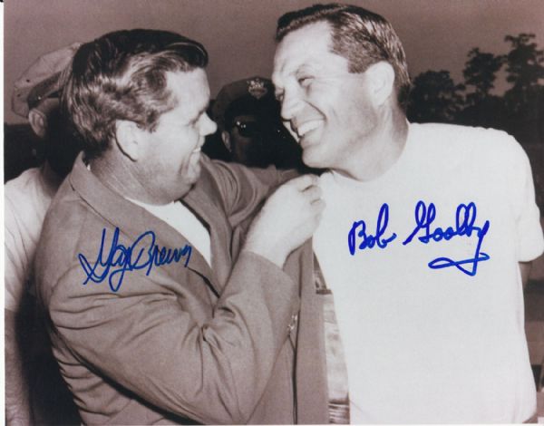 Gay Brewer and Bob Goalby signed Masters Jacket 8x10 JSA