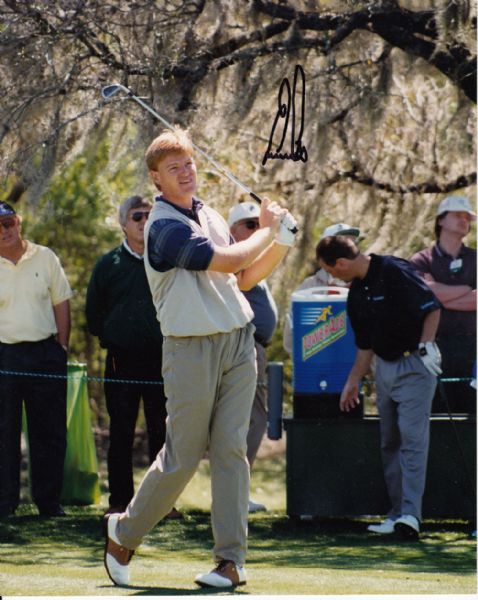 Ernie Els autographed 8x10 photo JSA COA