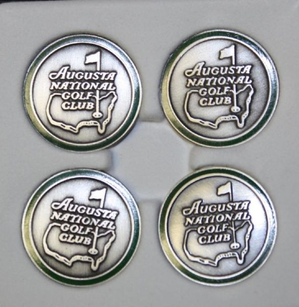 Set of Four Augusta National Golf Club Metal Members Ball Markers