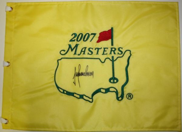 Trevor Immelman Signed 2007 Masters Embroidered Flag